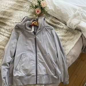 LULULEMON lavender acid wash zip up hoodie sz 12